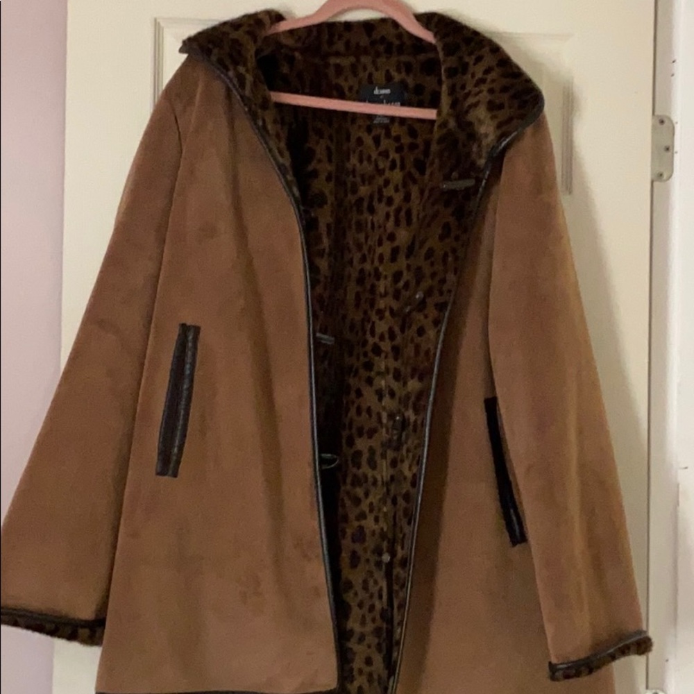 Dennis basso reversible brown leopard jacket - Picture 2 of 3